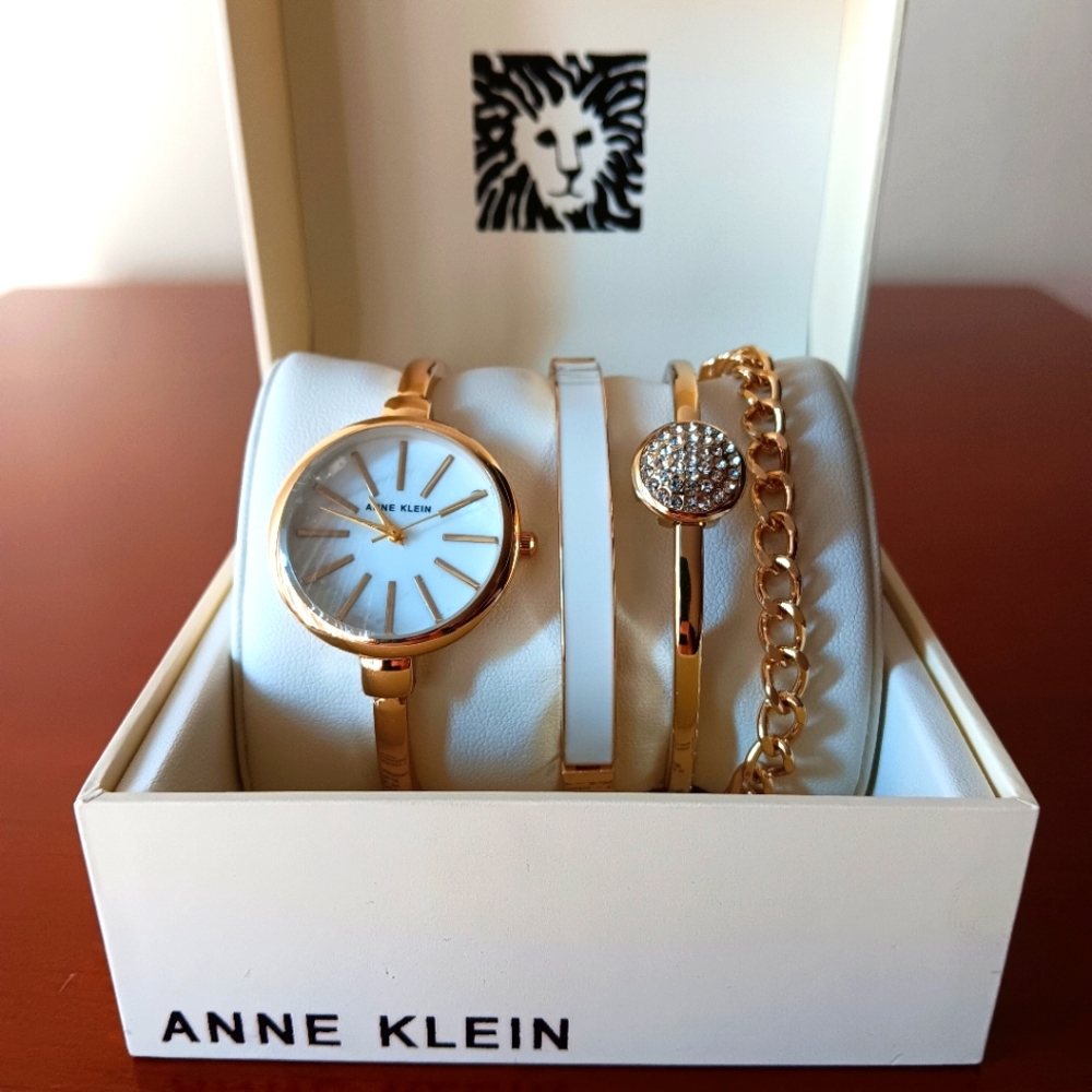 Anne Klein NWT Gold Watch & Bangle Set